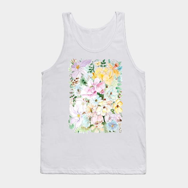 flowers and leaves arrangement 2021 Tank Top by colorandcolor